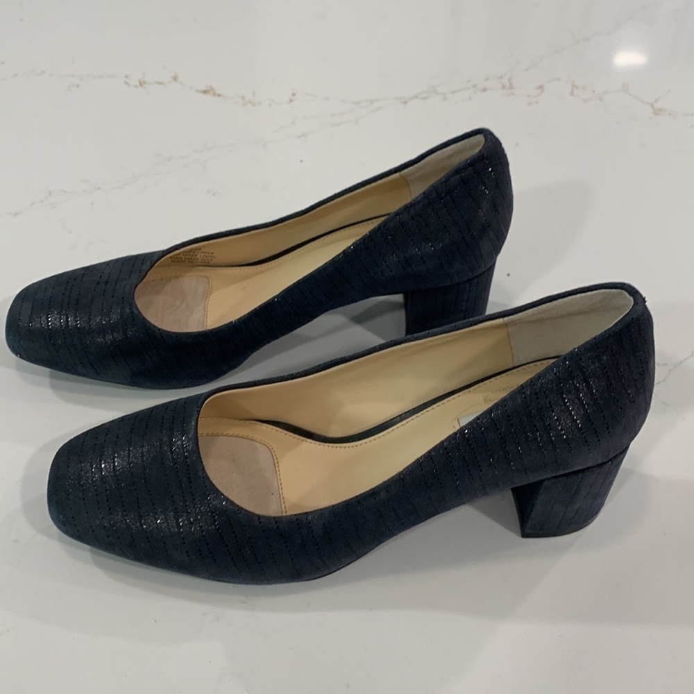 ALEX Marie navy blue block heels